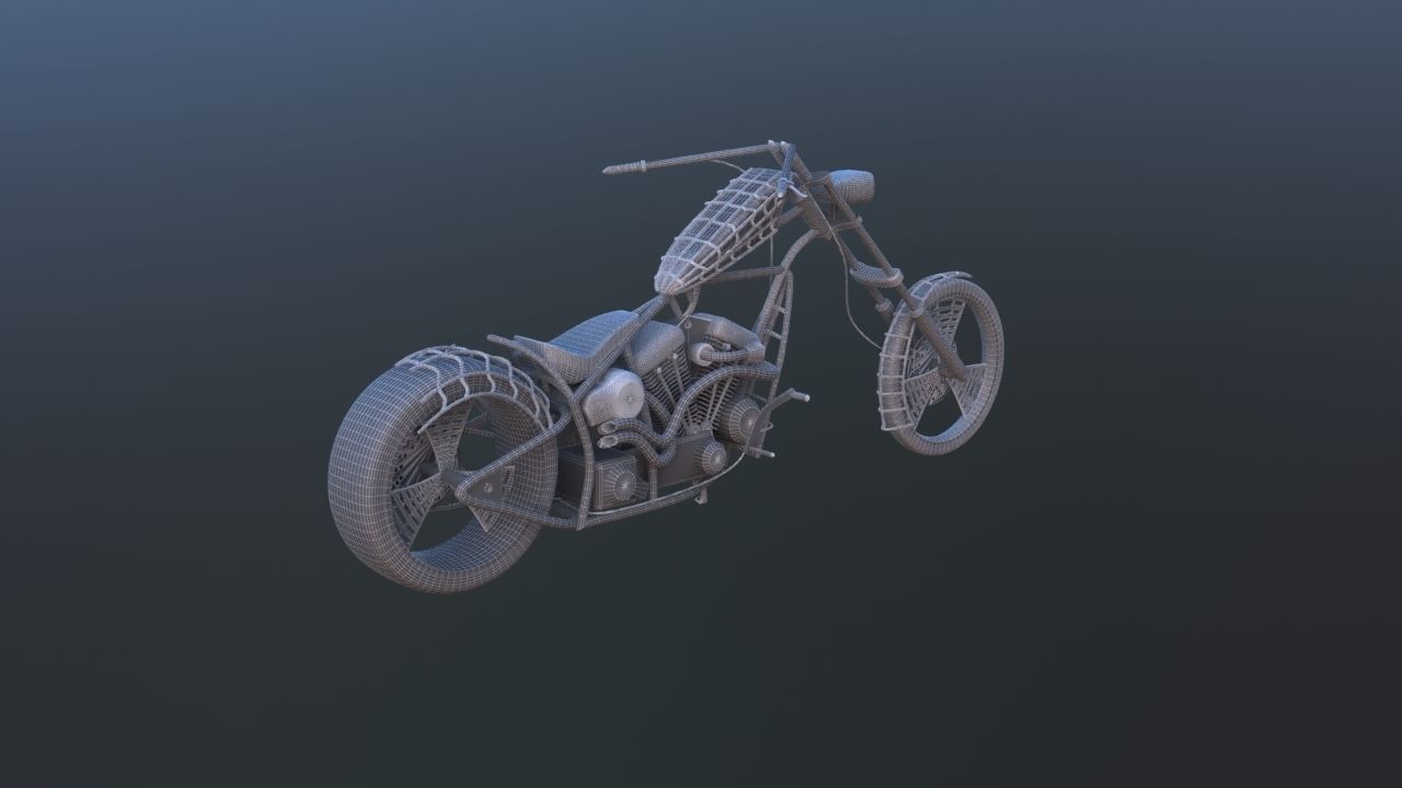 American Chopper Black Widow 3D model_23