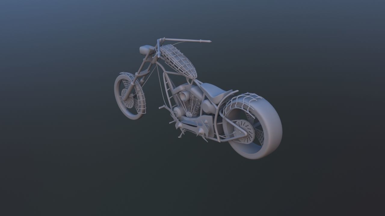 American Chopper Black Widow 3D model_25