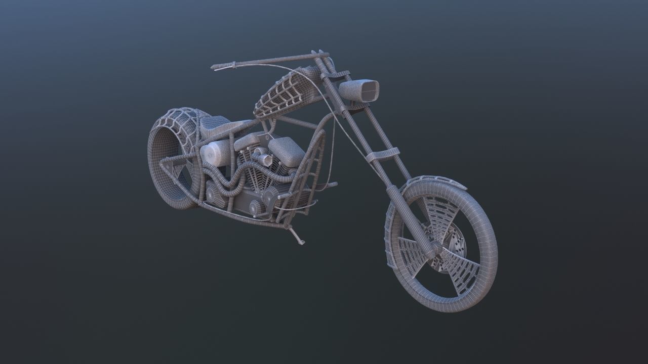 American Chopper Black Widow 3D model_21