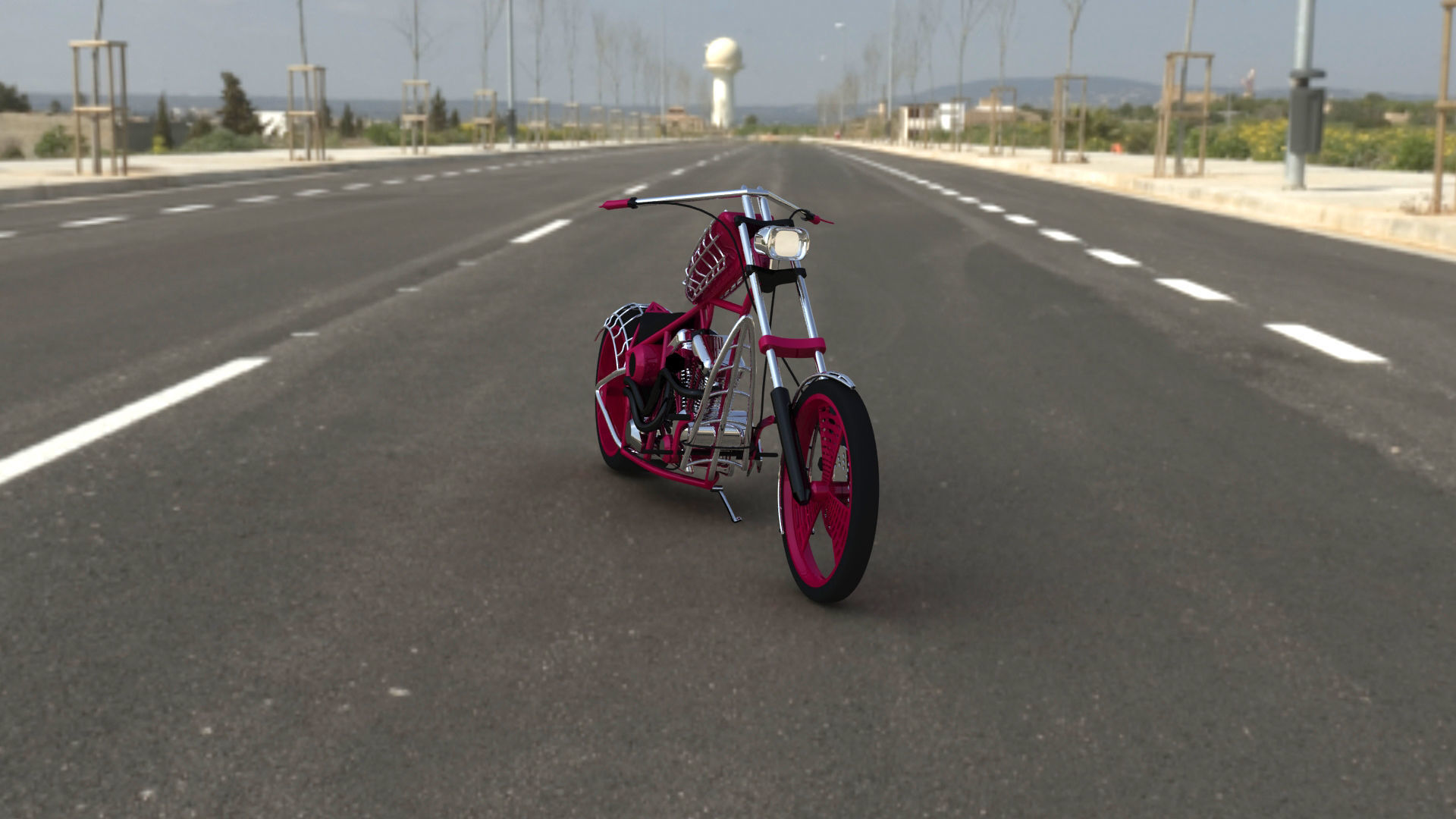 American Chopper Black Widow 3D model_4