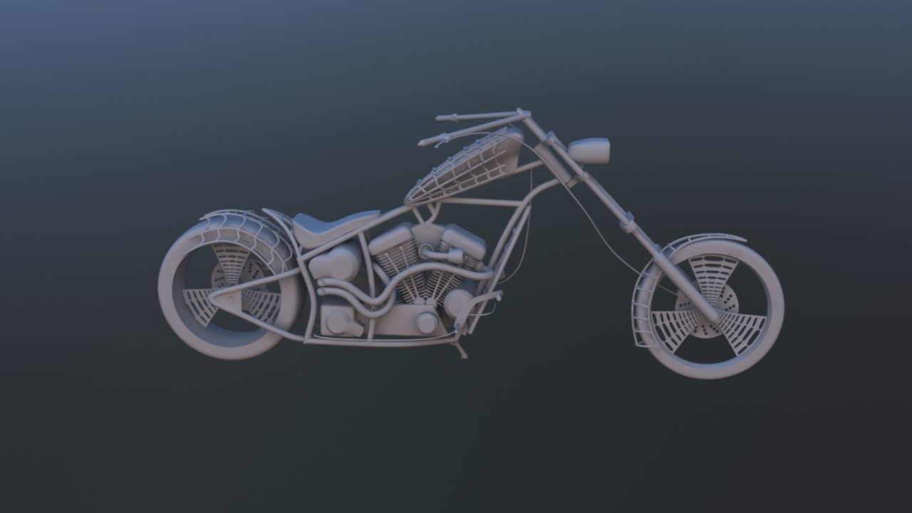 American Chopper Black Widow 3D model_15