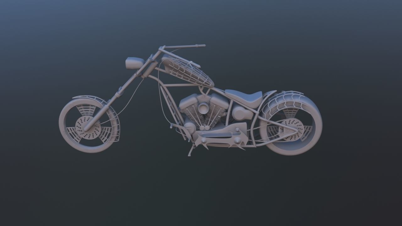 American Chopper Black Widow 3D model_13