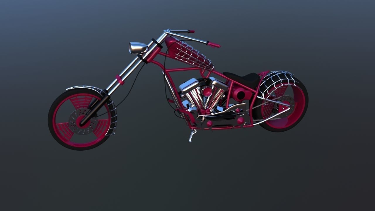 American Chopper Black Widow 3D model_6