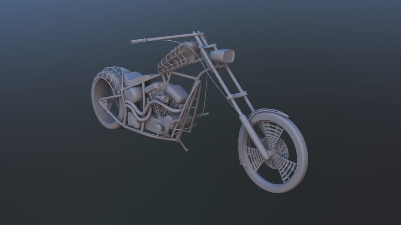 American Chopper Black Widow 3D model_11