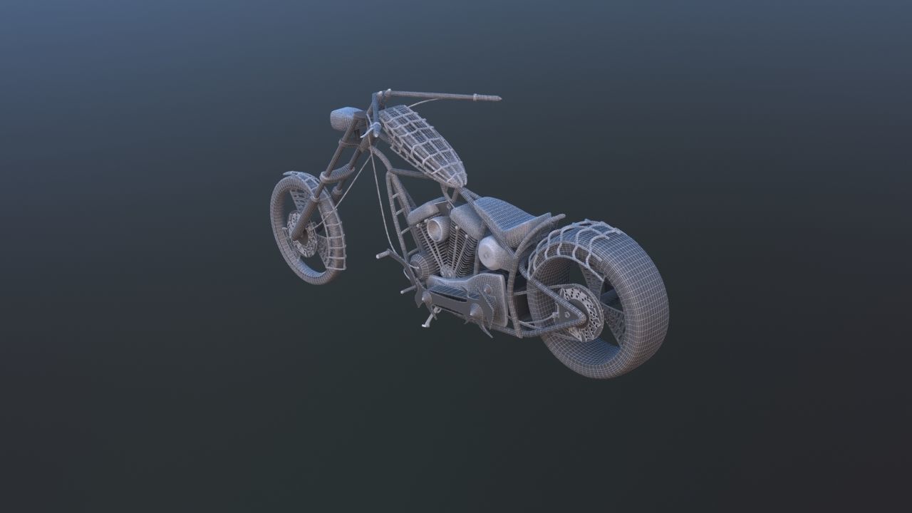 American Chopper Black Widow 3D model_19