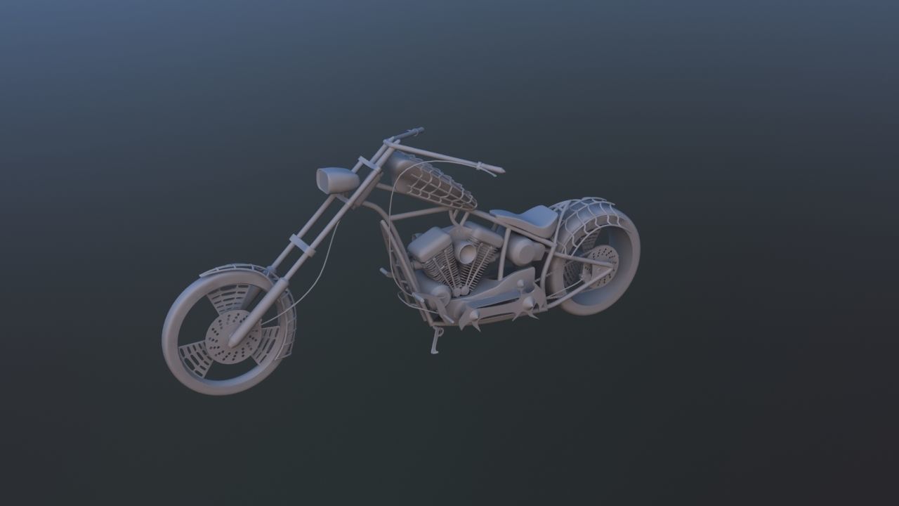 American Chopper Black Widow 3D model_14