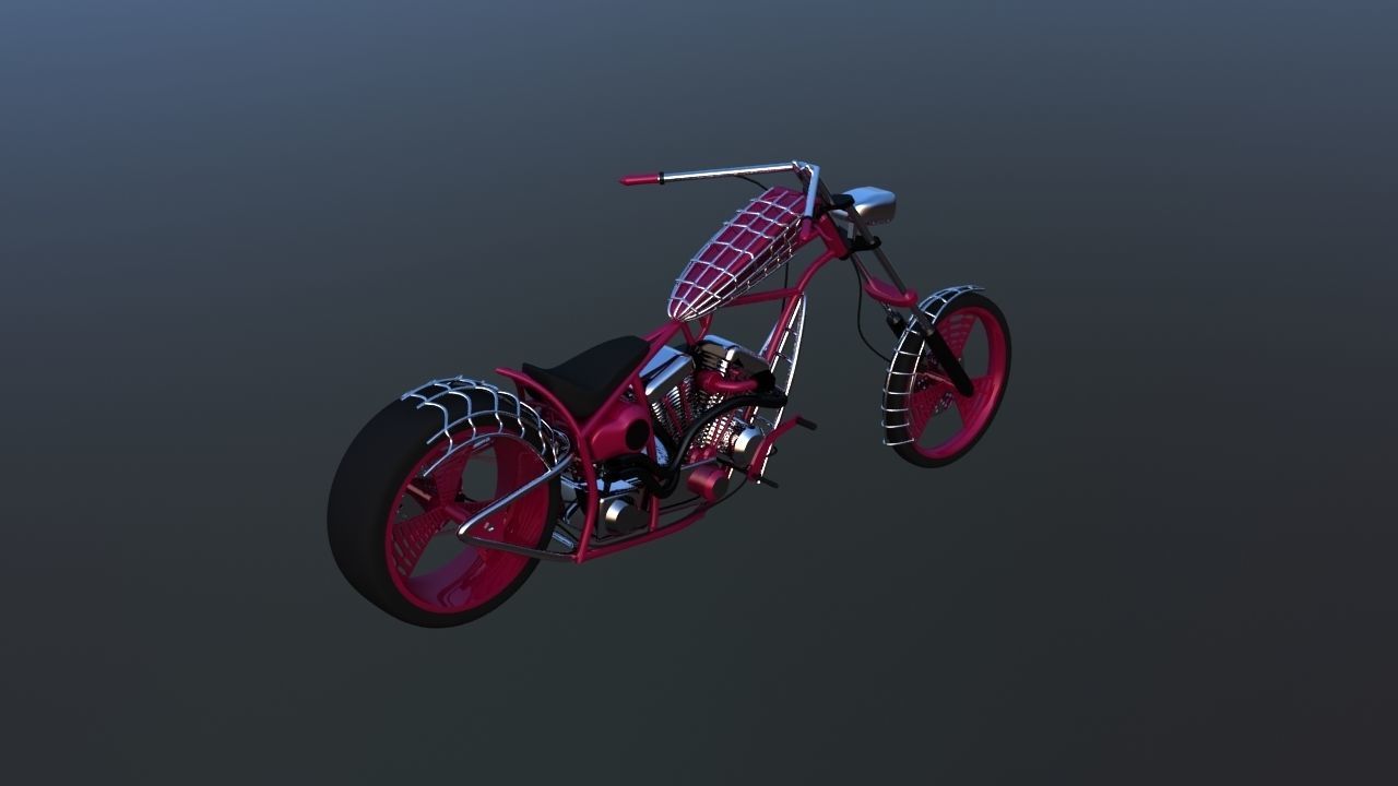 American Chopper Black Widow 3D model_8