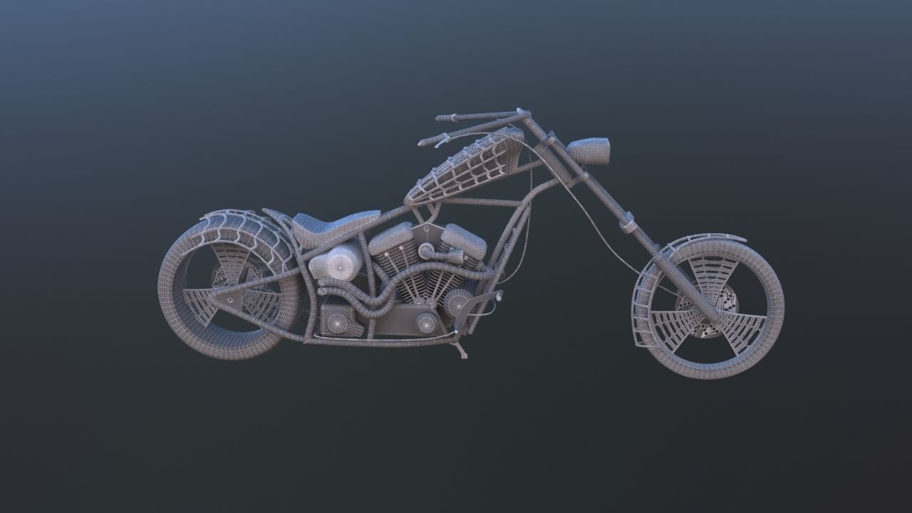 American Chopper Black Widow 3D model_20