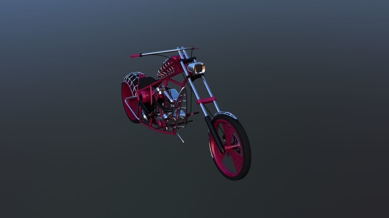 American Chopper Black Widow 3D model_7