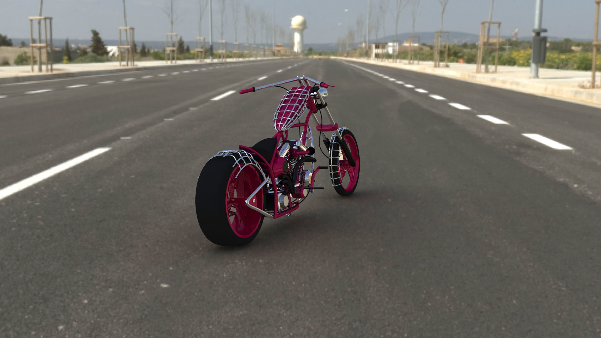 American Chopper Black Widow 3D model_3