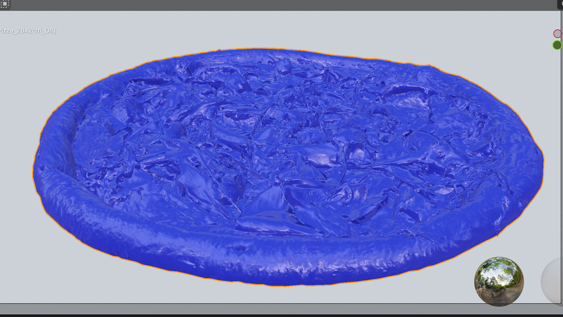 Pizza with arugula meat and mozarella cheese 3D model_5