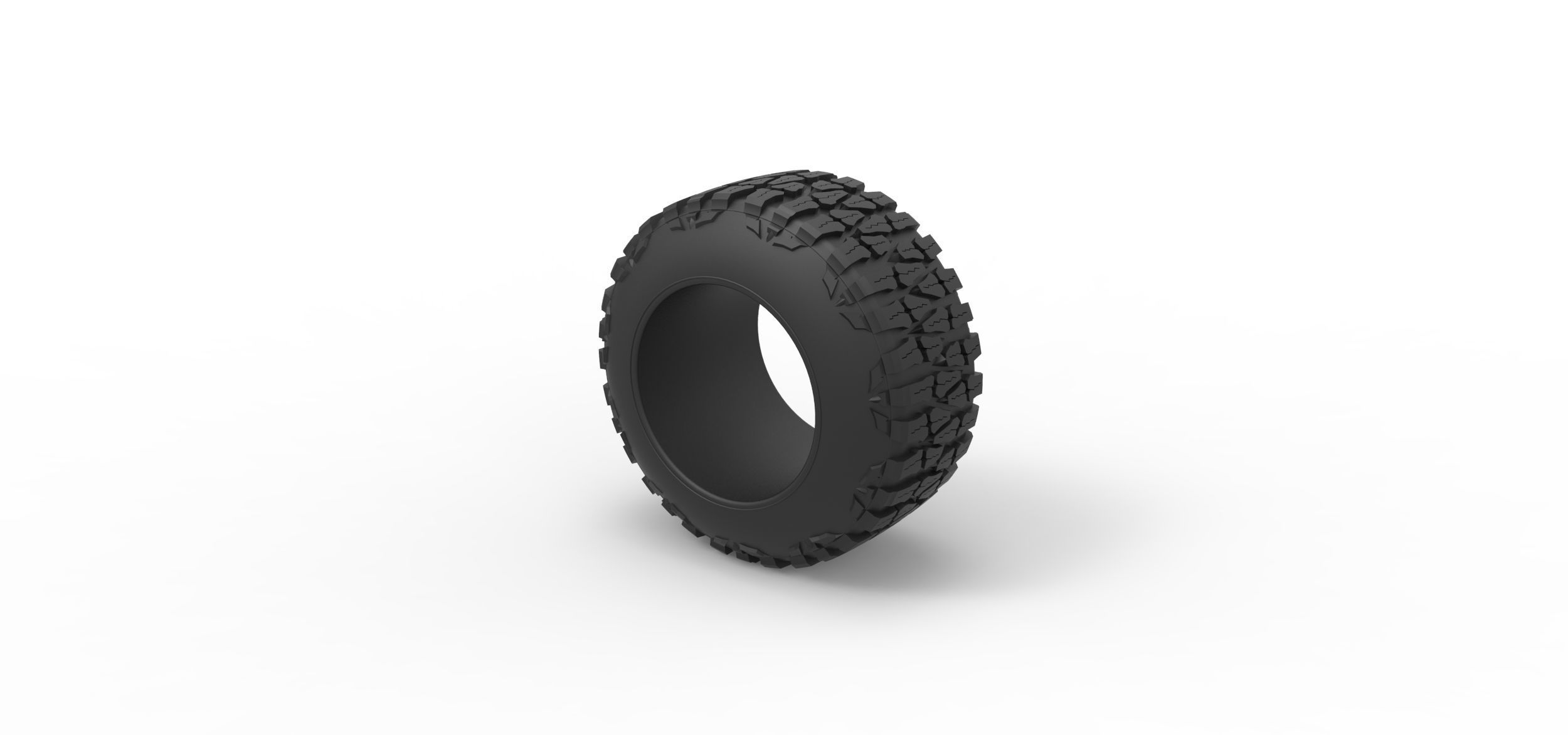Offroad tire 99 Scale 1 to 25 3D print model_6