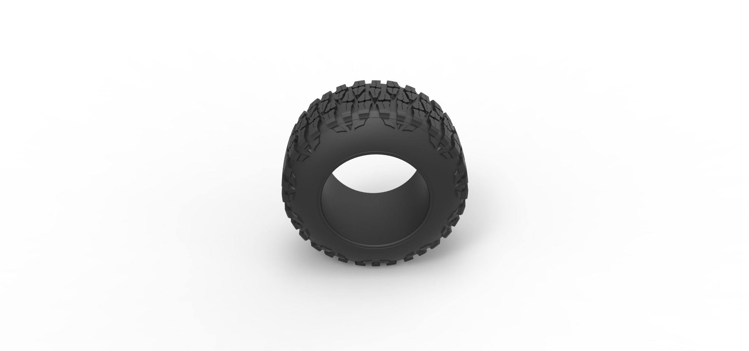 Offroad tire 99 Scale 1 to 25 3D print model_5