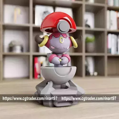 Hoopa confined in the pokeball from Pokemon