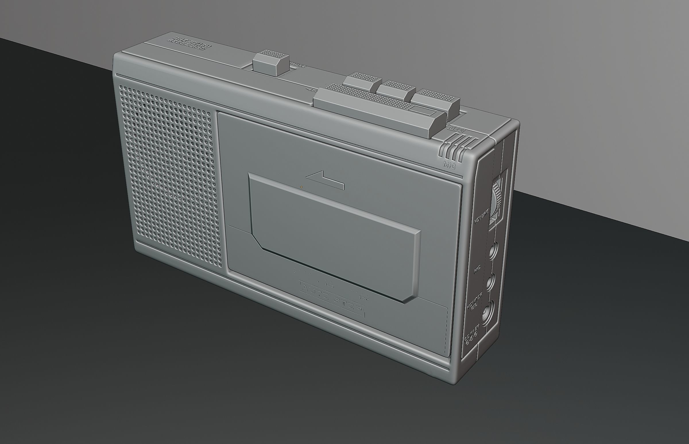 Vintage cassette player Panasonic 3D model_5