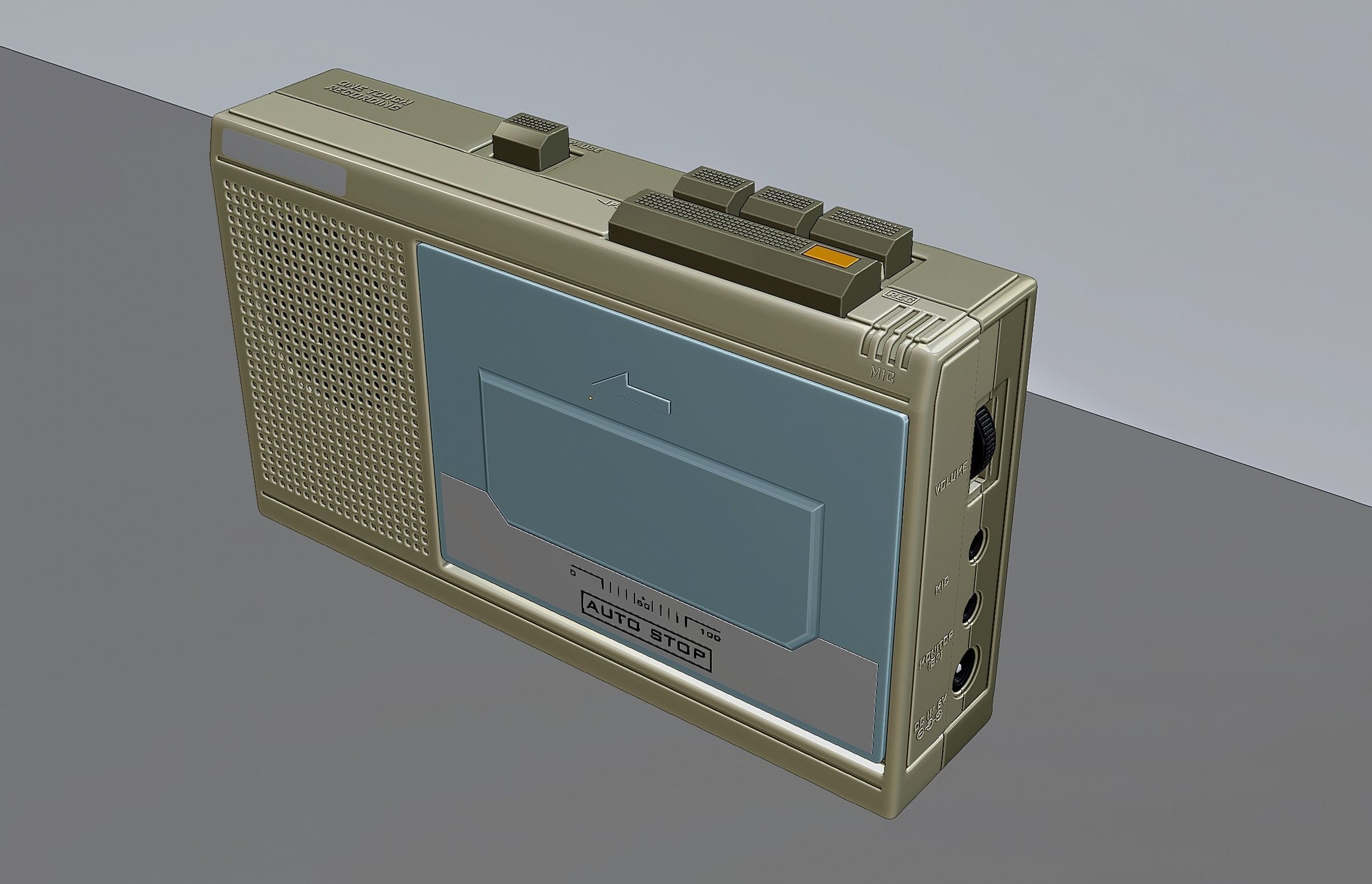 Vintage cassette player Panasonic 3D model_6