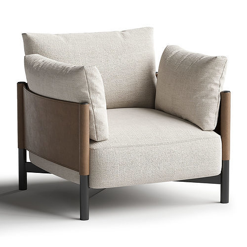Syren Armchair Low-poly 3D model