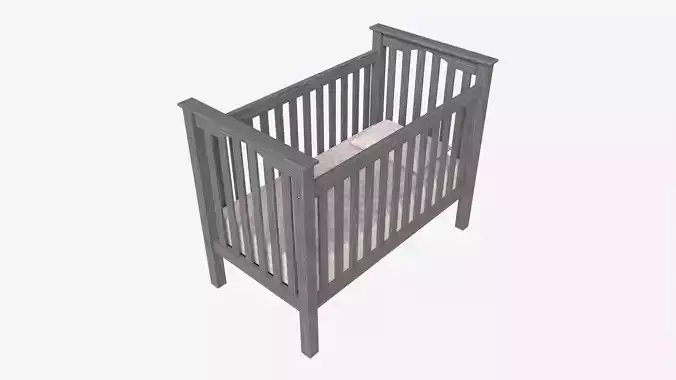 Pottery Barn Kendall Convertible Crib 3D model