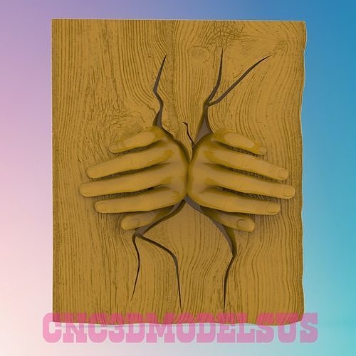 Hands 3D Model STL File for CNC Router Laser and 3D Printer   3D print model