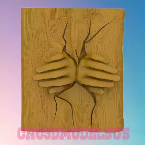  Hands 3D Model STL File for CNC Router Laser and 3D Printer  