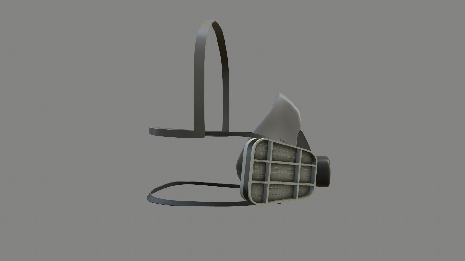 Respirator Mask Low-poly 3D model_3