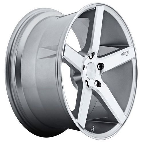 Niche Milan Wheel Offset Machined Face with Silver 3D model 5