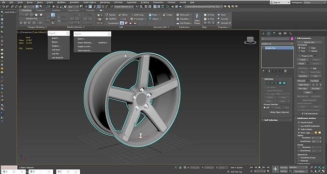 Niche Milan Wheel Offset Machined Face with Silver 3D model 2
