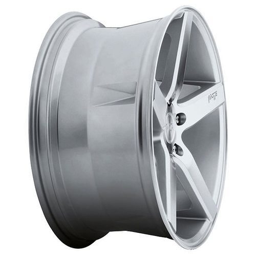 Niche Milan Wheel Offset Machined Face with Silver 3D model 7