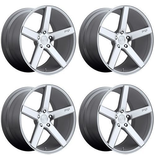Niche Milan Wheel Offset Machined Face with Silver 3D model 4