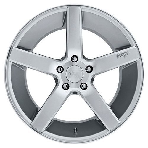 Niche Milan Wheel Offset Machined Face with Silver 3D model 6