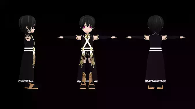 LITTLE ANIME KID VRCHAT AVATAR 3D model
