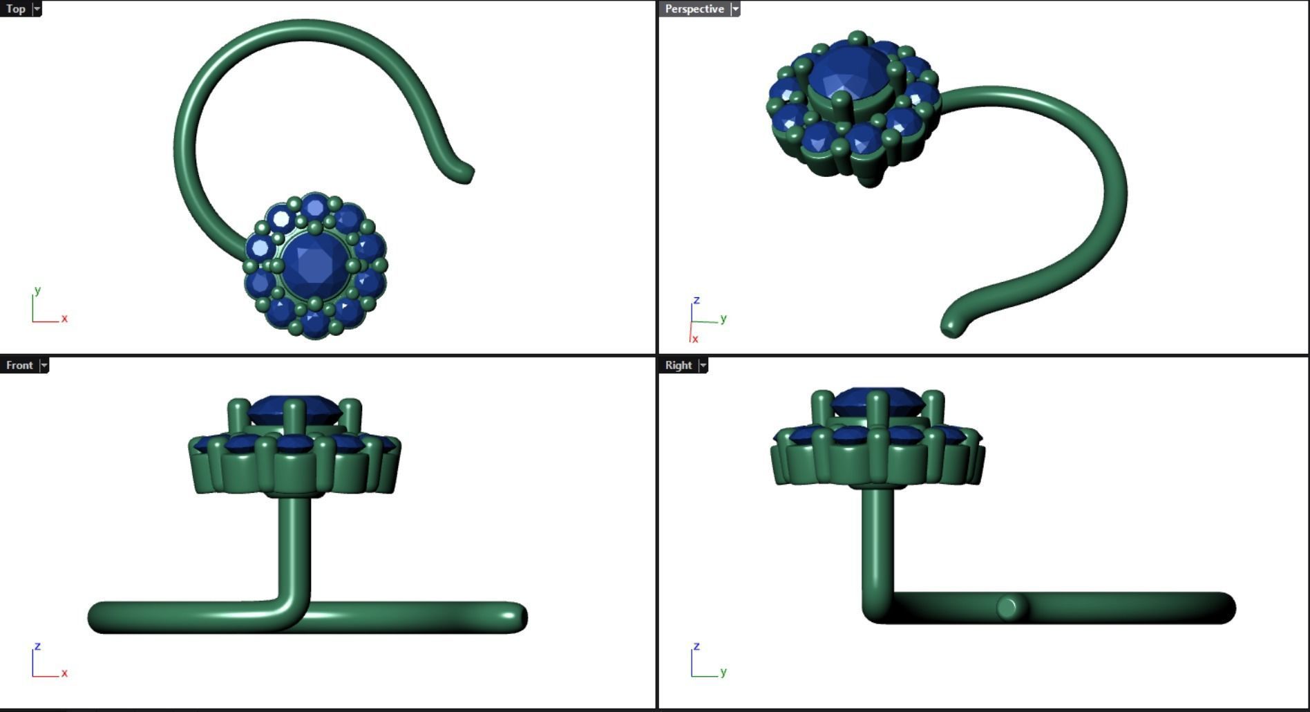 Nosepin 3D print model 3D print model_14