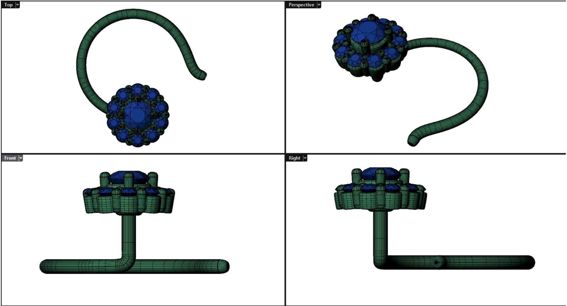 Nosepin 3D print model 3D print model_12