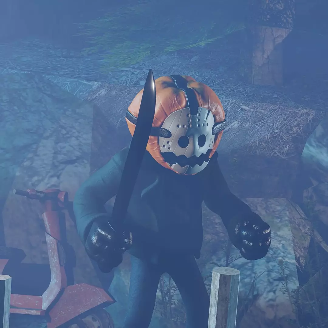 Pumpkin Voorhees Low-poly 3D model