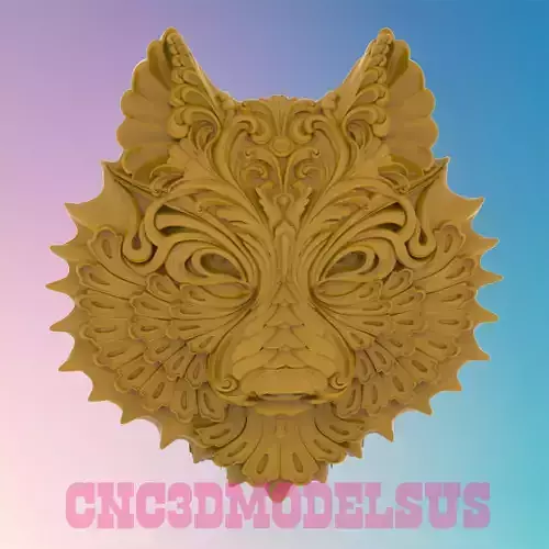 Wolf 3D MODEL STL FILE FOR CNC ROUTER LASER 