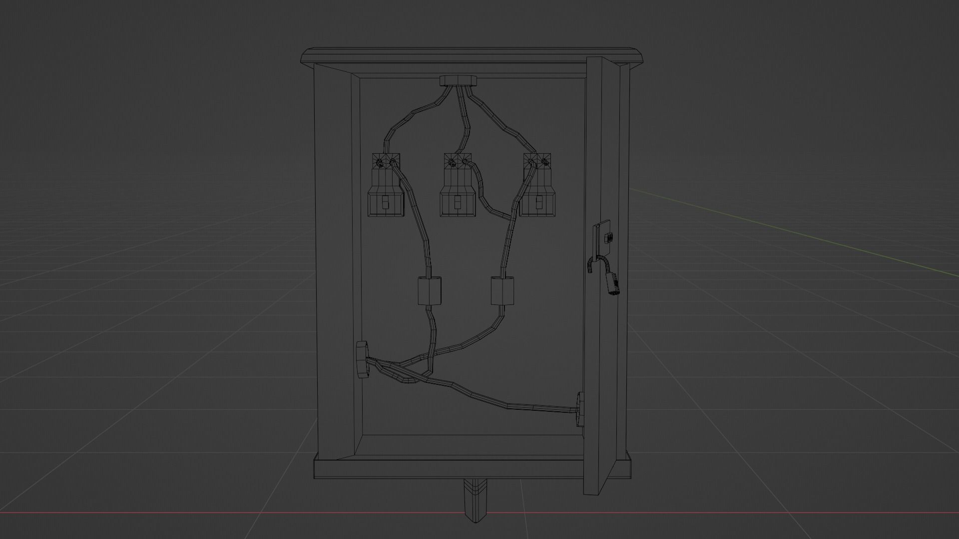 low poly electrical panel Low-poly 3D model_5