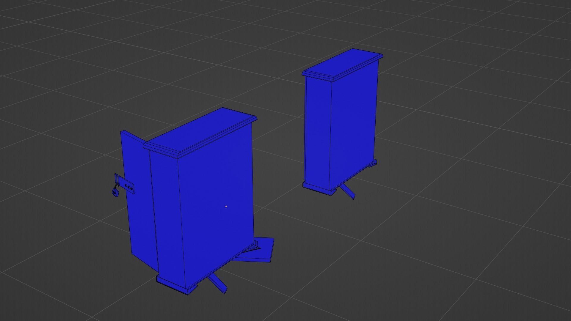 low poly electrical panel Low-poly 3D model_3