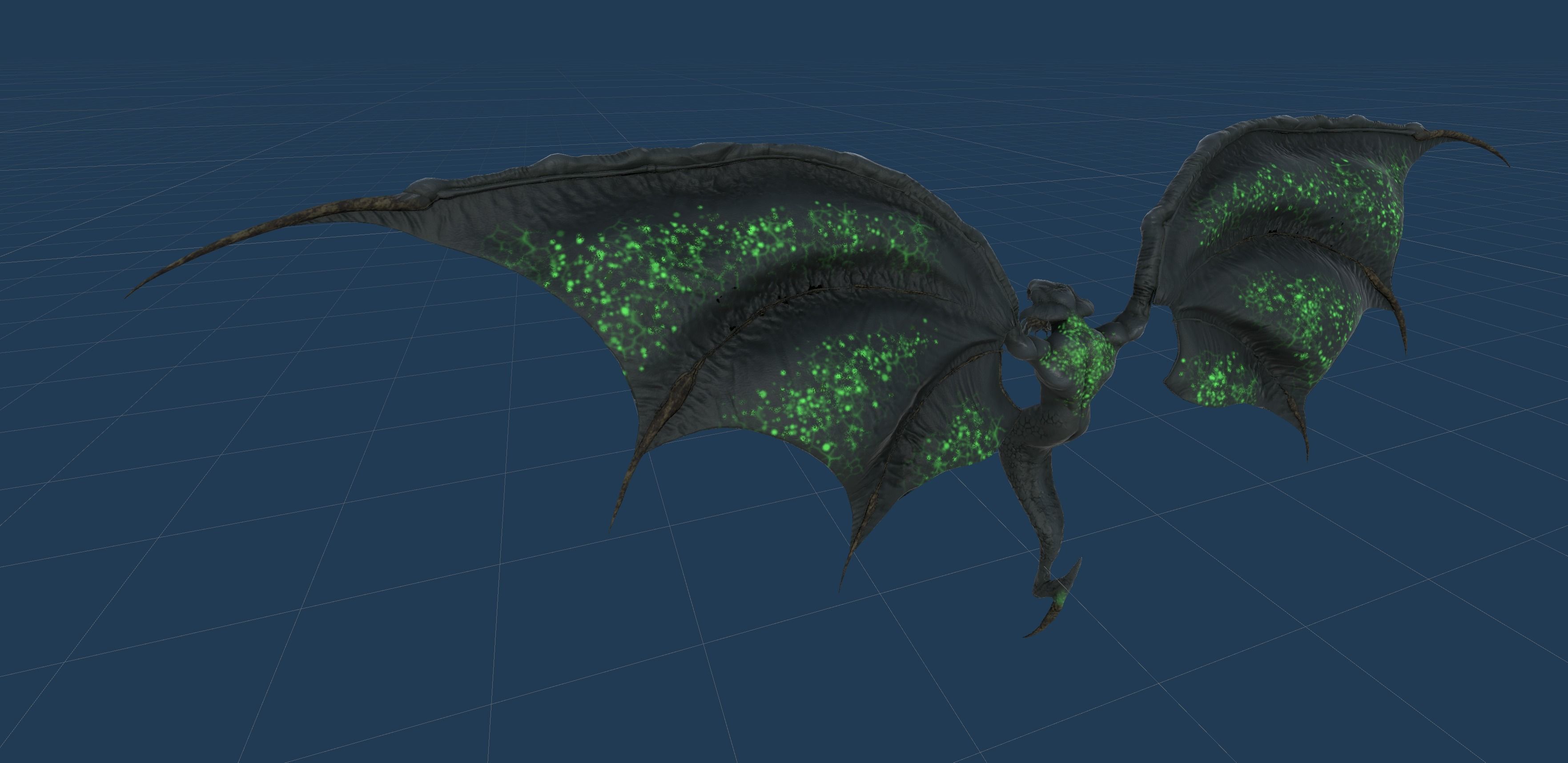 Flying Monster2 Bat Low-poly 3D model_54