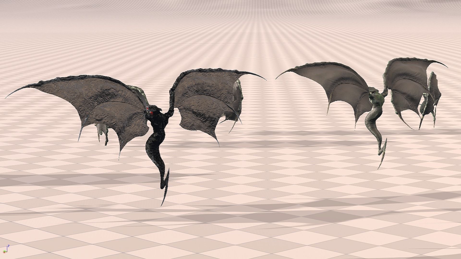Flying Monster2 Bat Low-poly 3D model_52