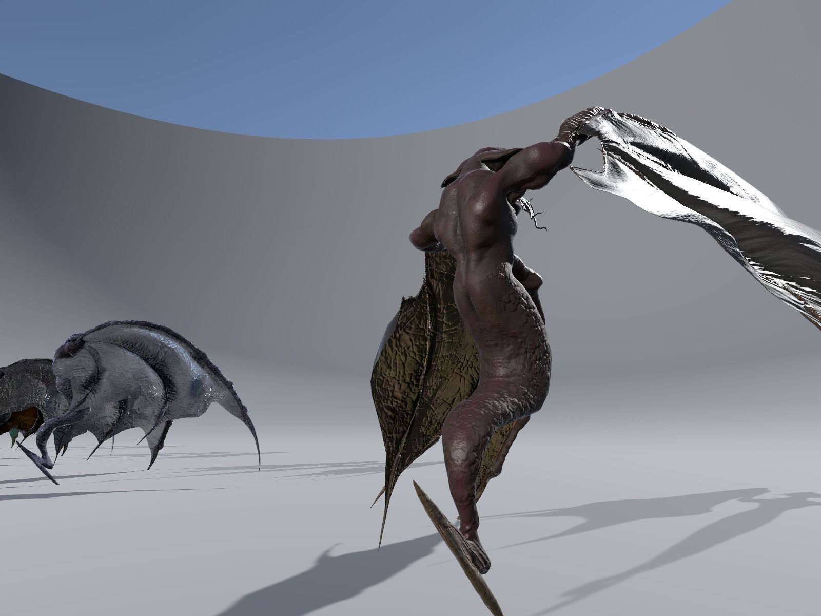 Flying Monster2 Bat Low-poly 3D model_37