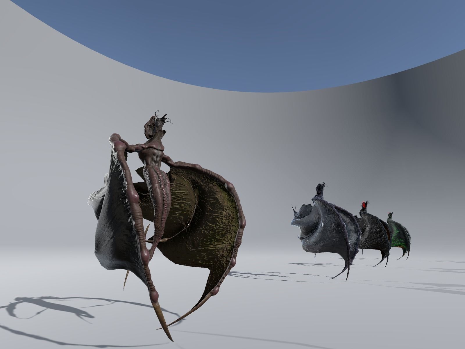 Flying Monster2 Bat Low-poly 3D model_33