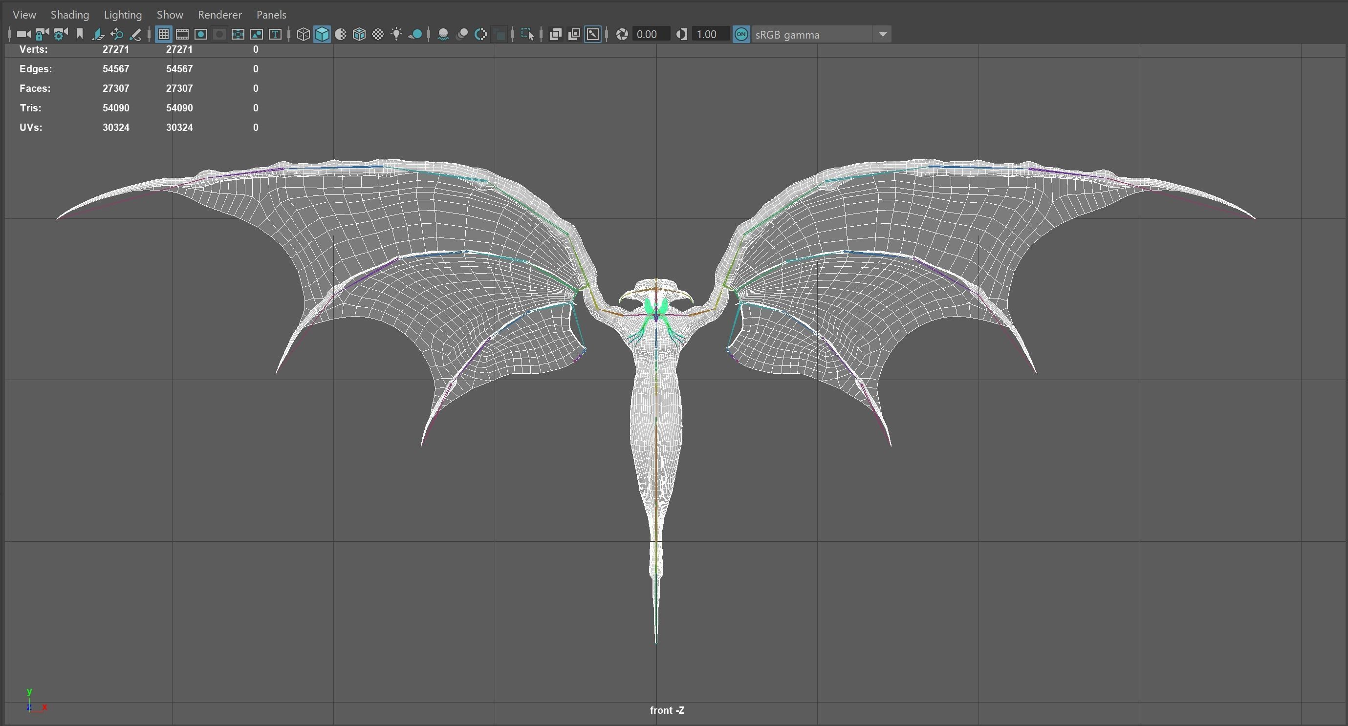 Flying Monster2 Bat Low-poly 3D model_41