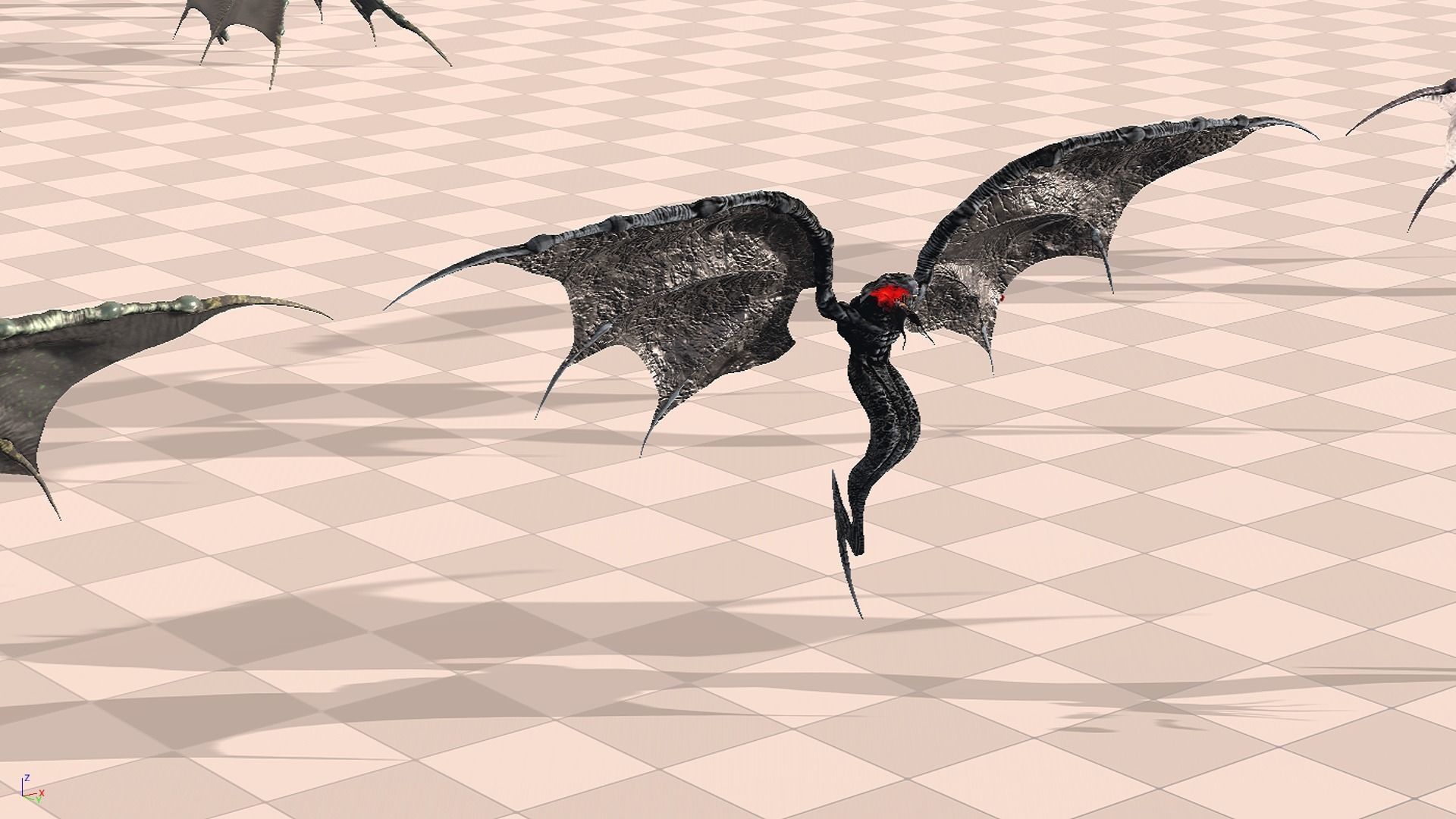 Flying Monster2 Bat Low-poly 3D model_44
