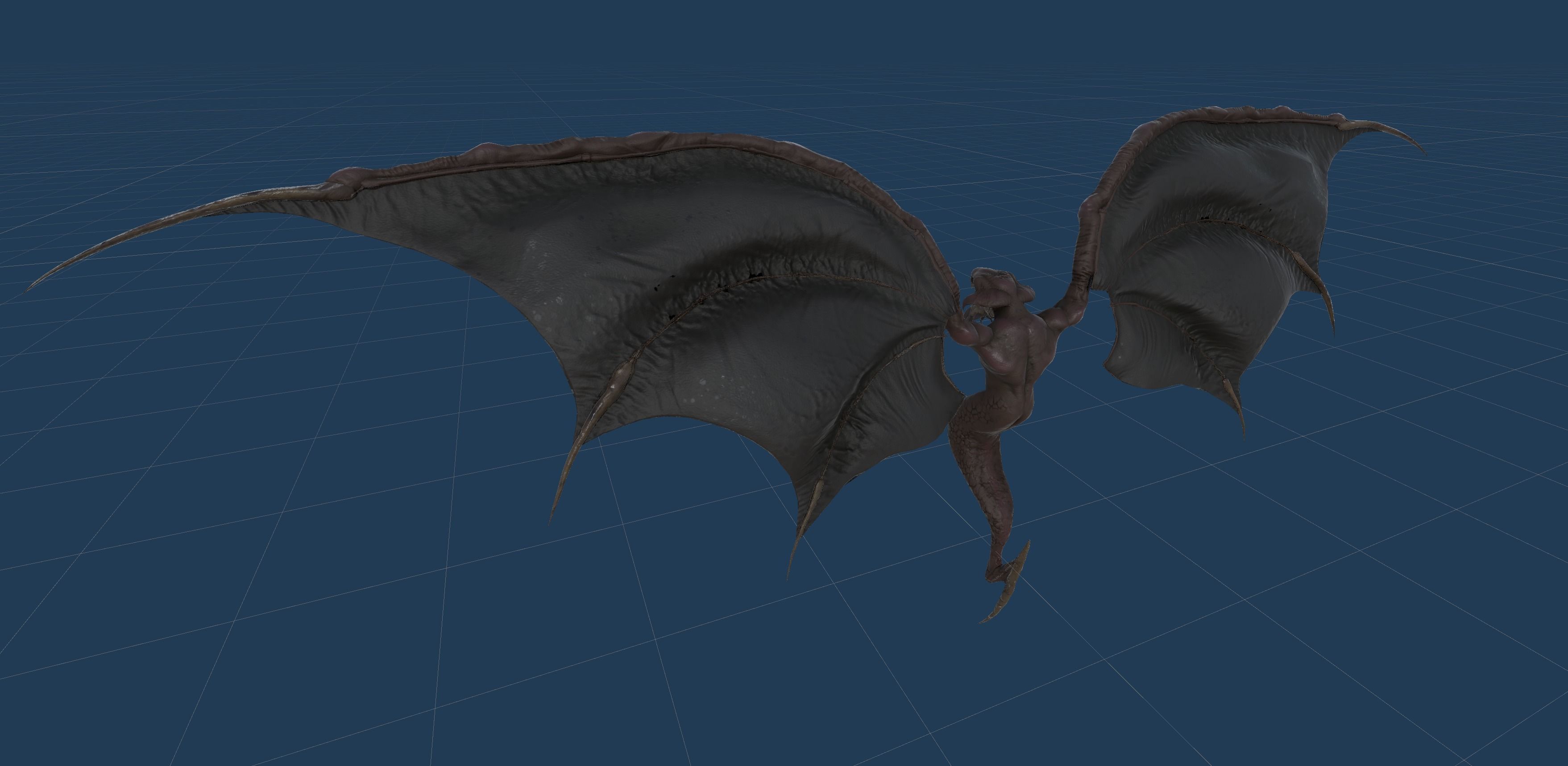 Flying Monster2 Bat Low-poly 3D model_35