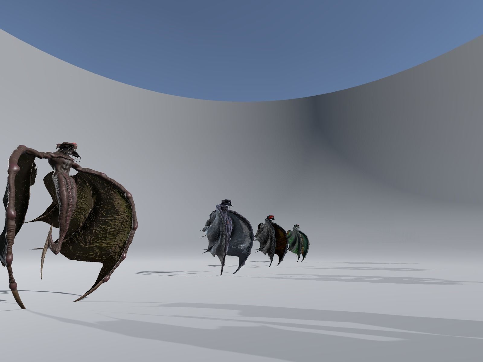 Flying Monster2 Bat Low-poly 3D model_27