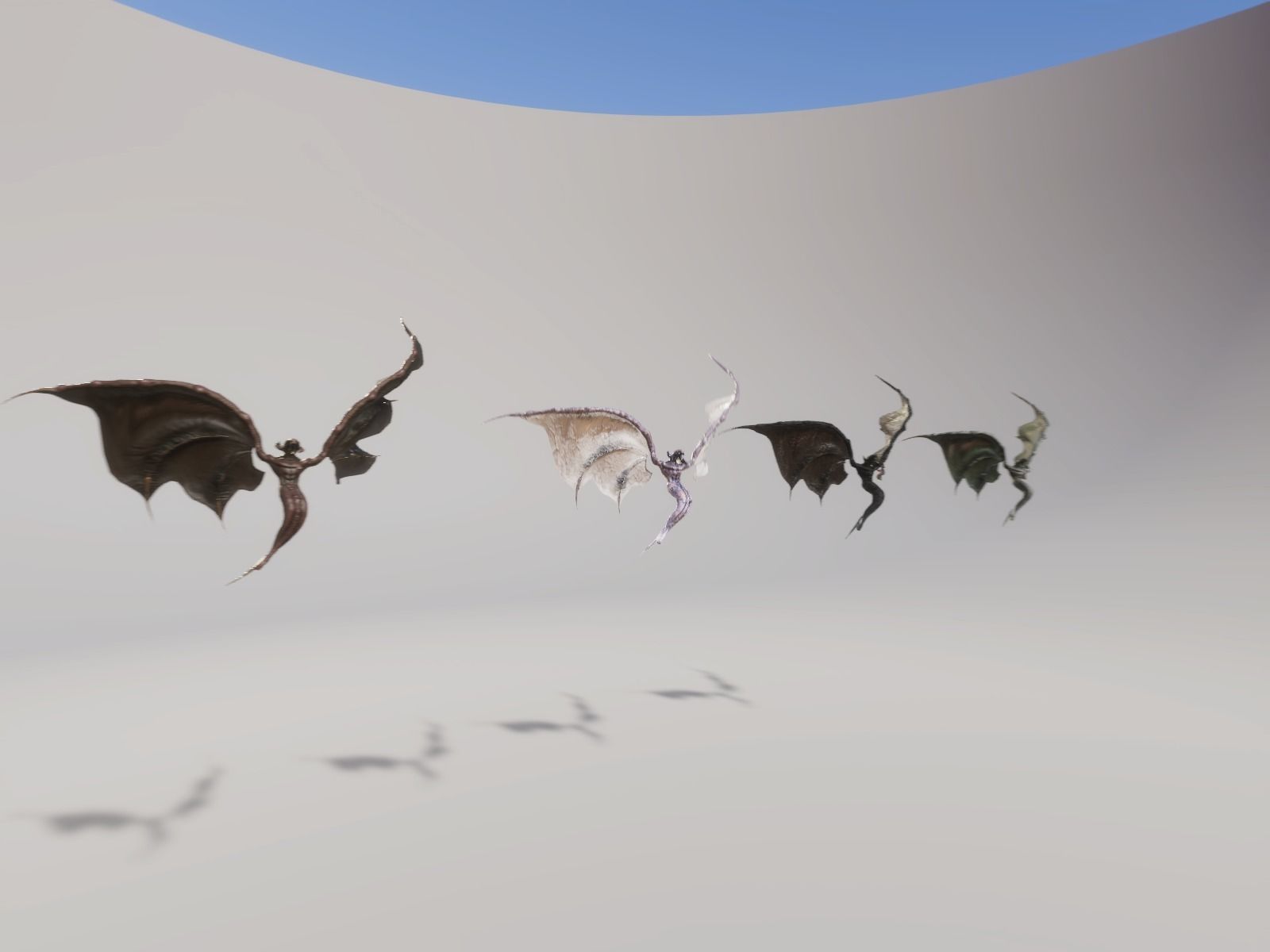 Flying Monster2 Bat Low-poly 3D model_12