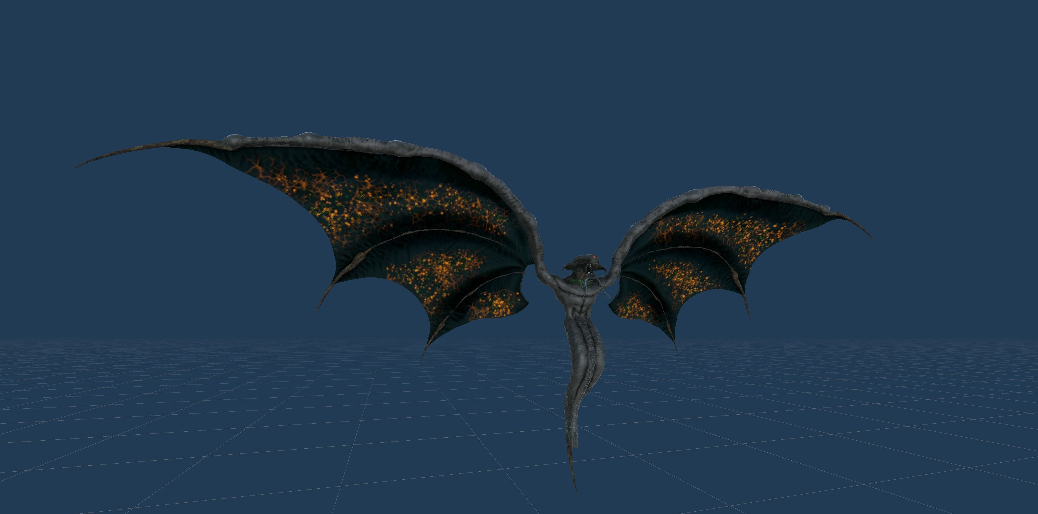Flying Monster2 Bat Low-poly 3D model_31
