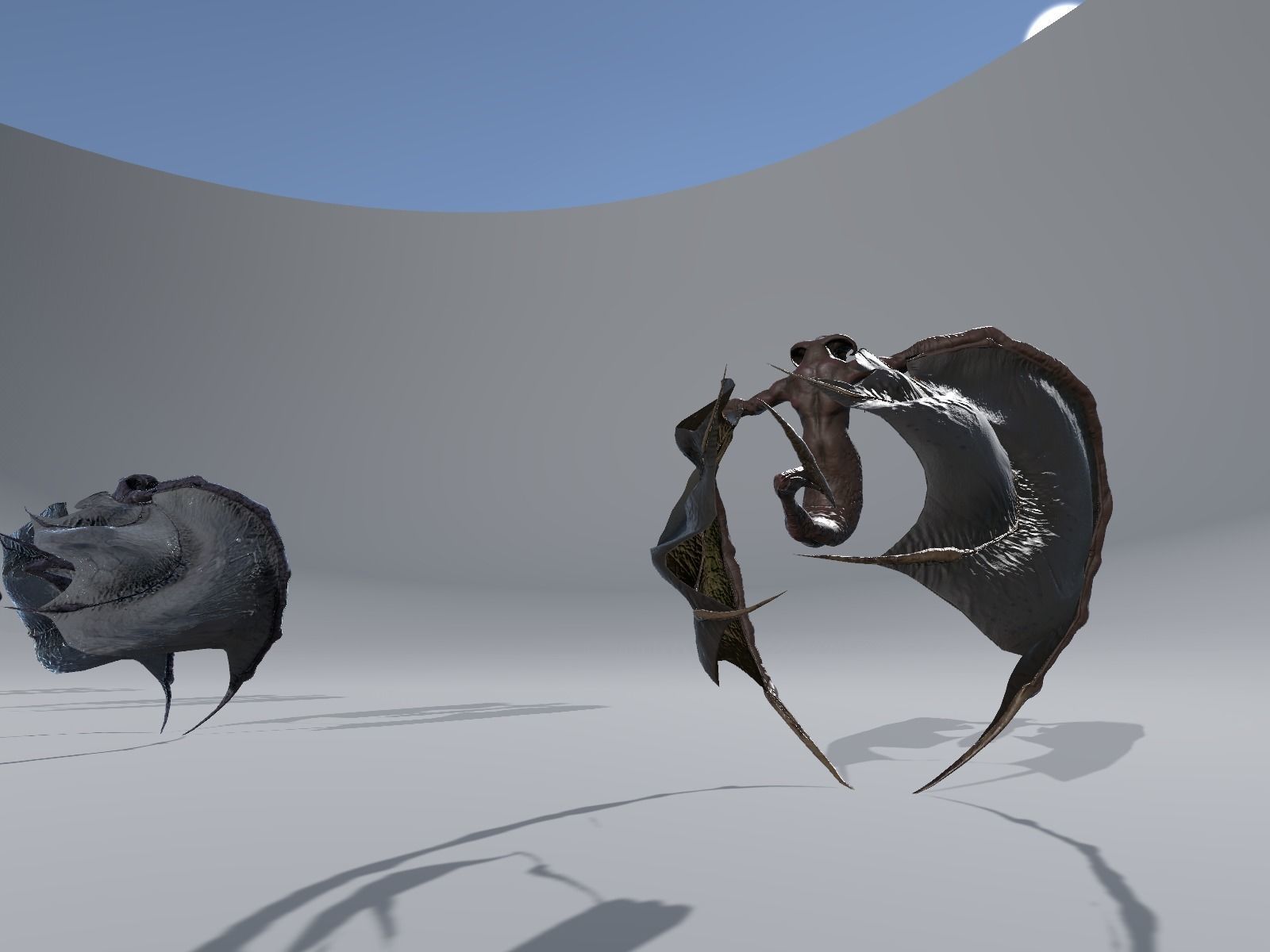 Flying Monster2 Bat Low-poly 3D model_18