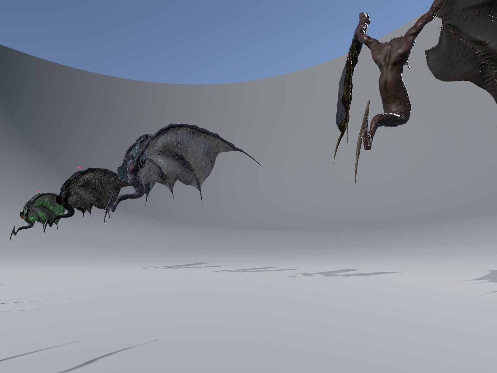 Flying Monster2 Bat Low-poly 3D model_20