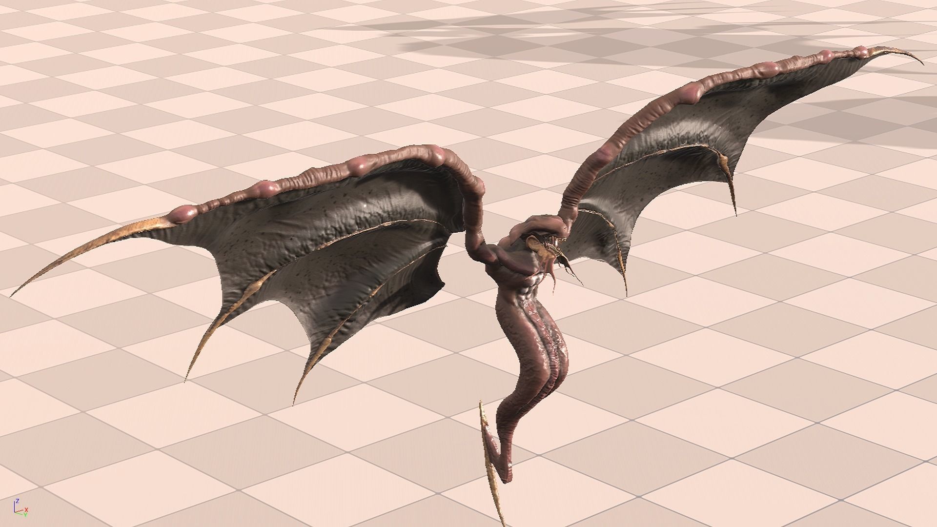 Flying Monster2 Bat Low-poly 3D model_49